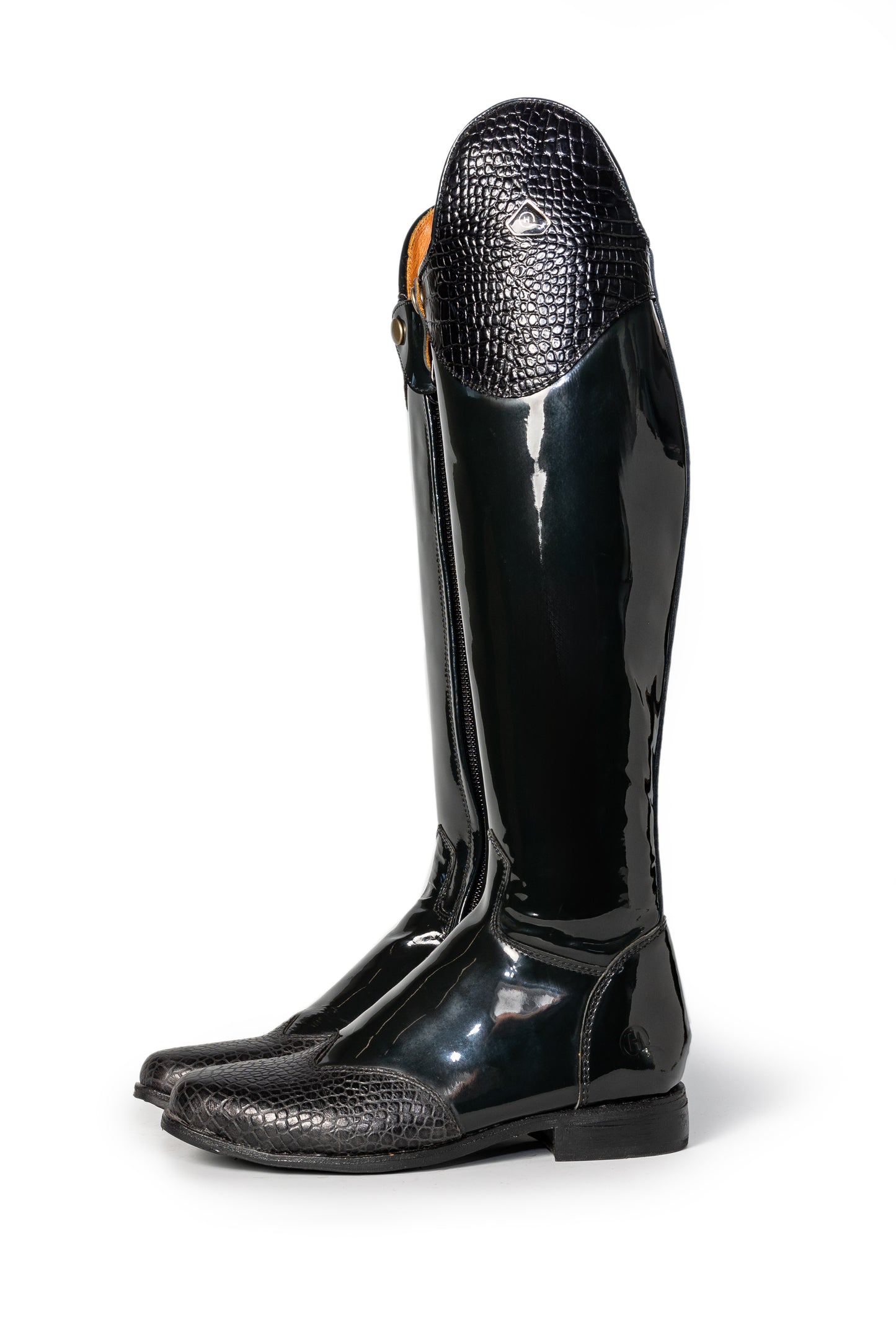 Danai Patent Croc Ladies Riding Boot - Hello Quality Collection