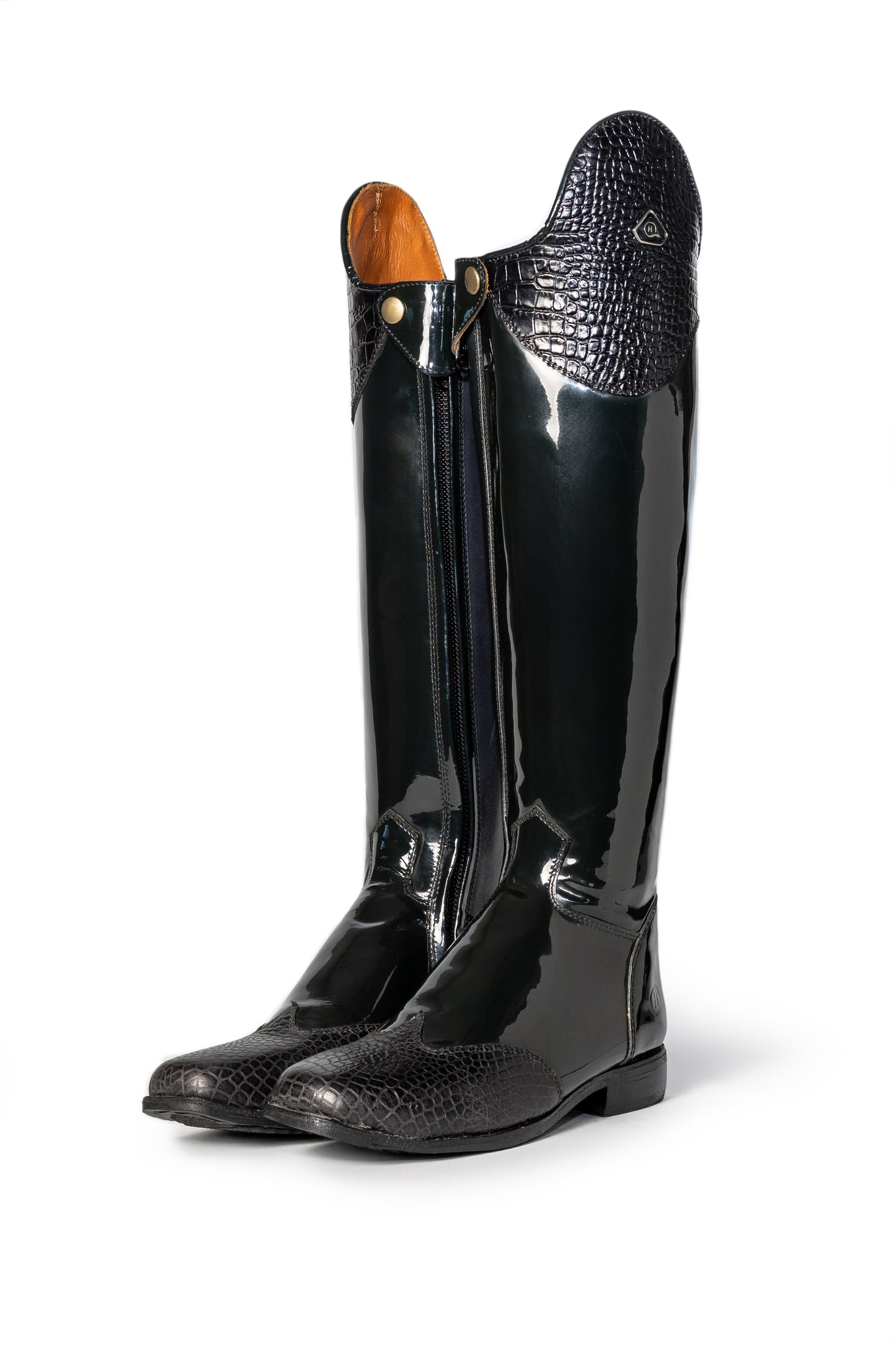 Danai Patent Croc Ladies Riding Boot - Hello Quality Collection