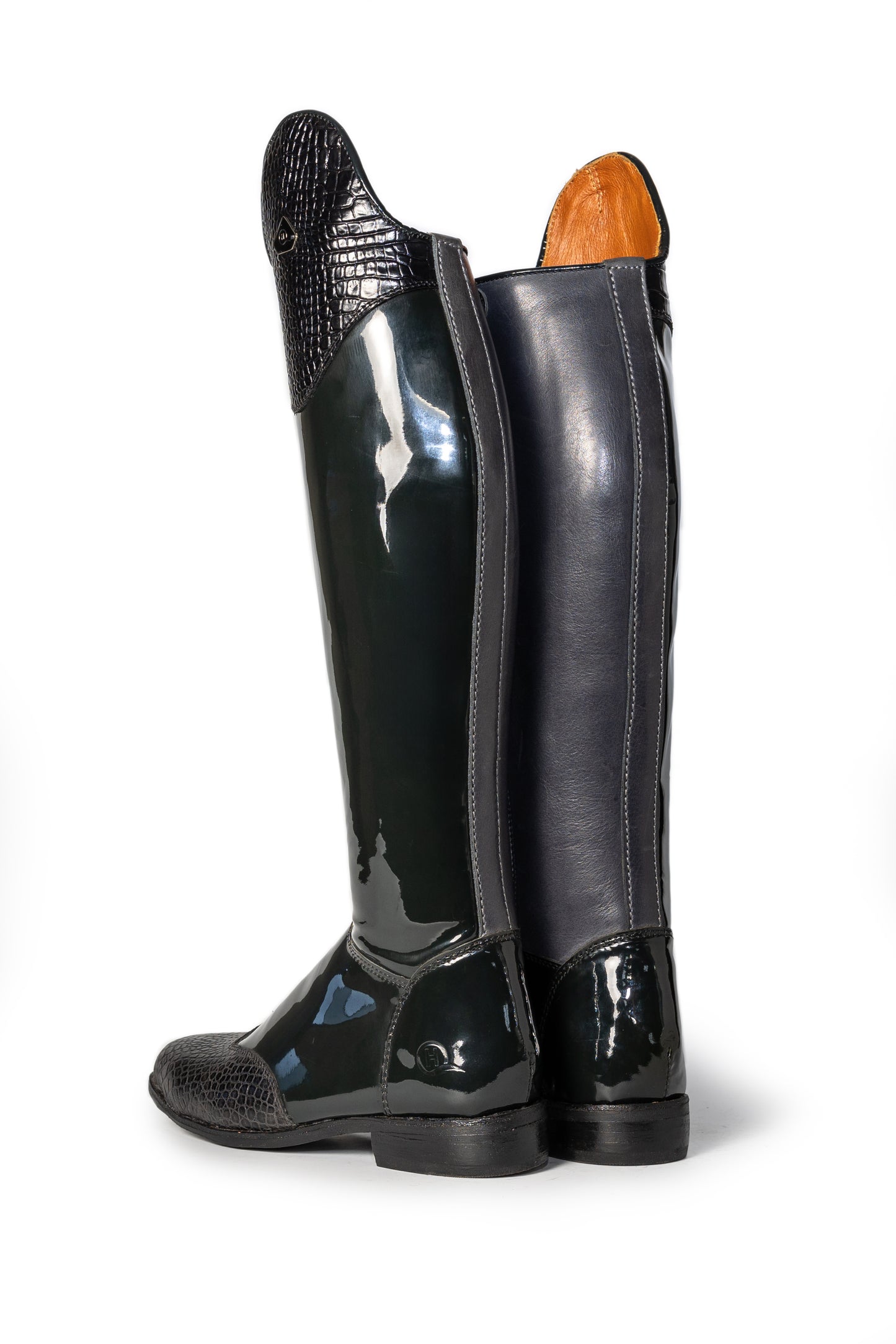 Danai Patent Croc Ladies Riding Boot - Hello Quality Collection
