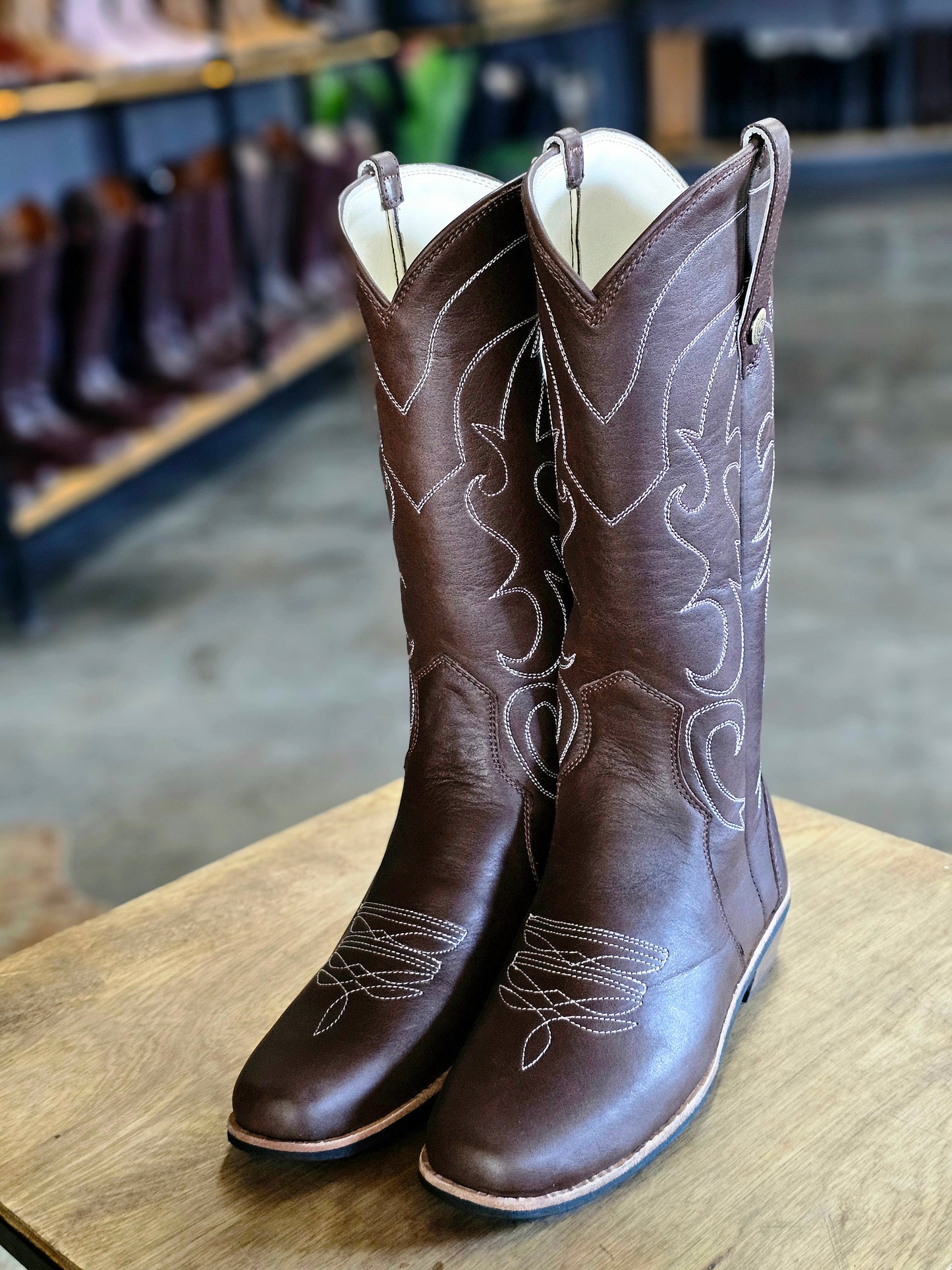 Katrina Cowboy Leather Boot