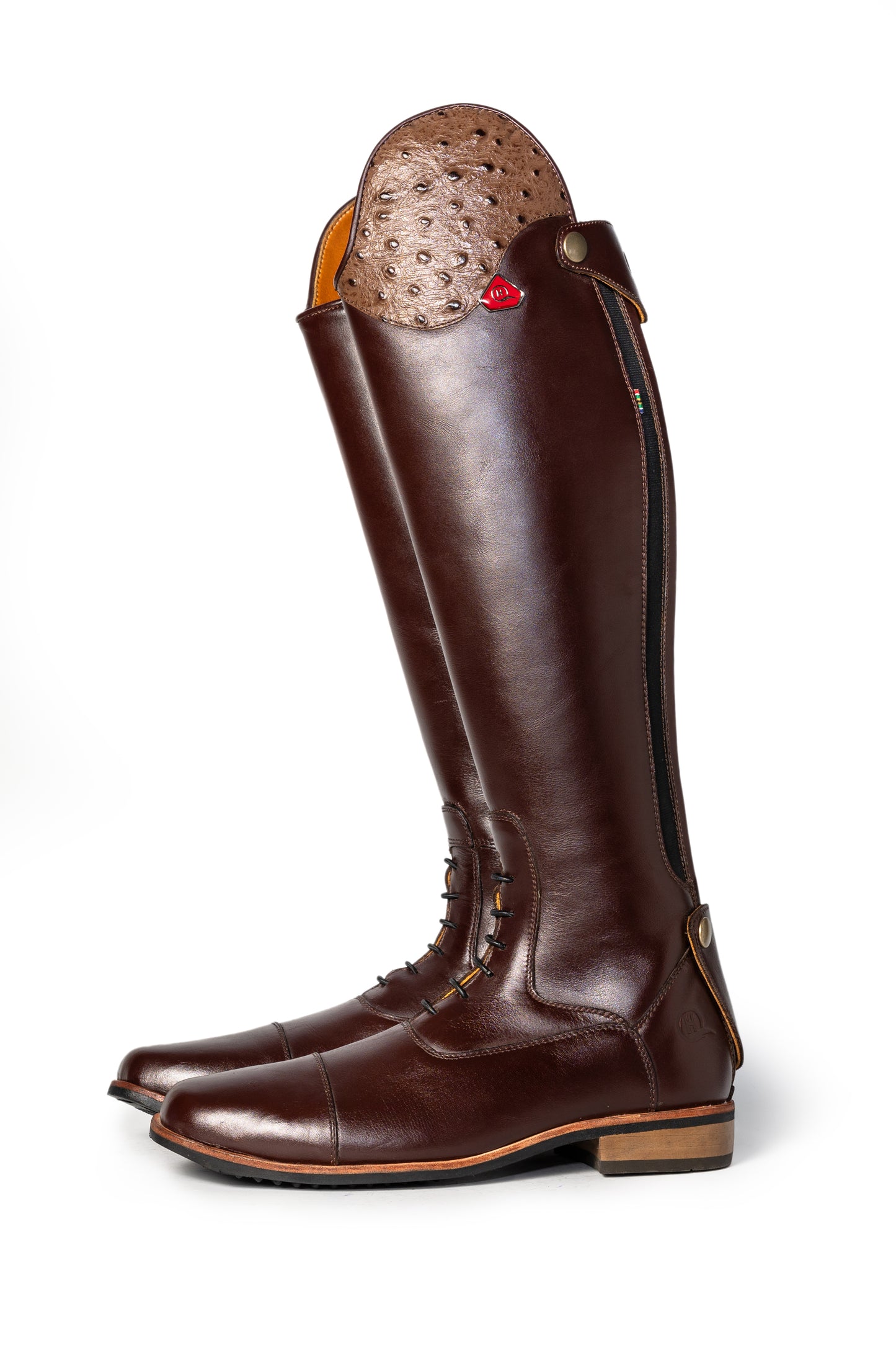 Bonolo Curve Ostrich Print Ladies Long Riding Boot