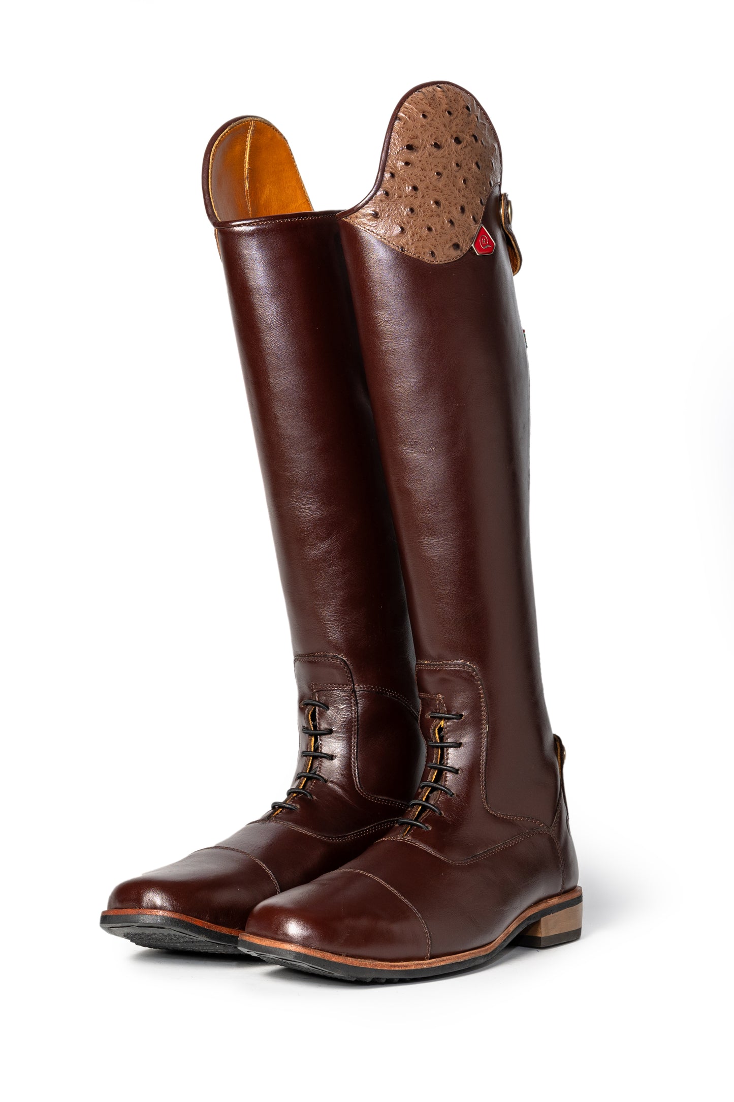 Bonolo Curve Ostrich Print Ladies Long Riding Boot